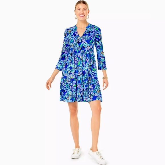 Lilly Pulitzer Dresses & Skirts - 🌞Lilly Pulitzer Alaina Blue Grotto Twilight Tropics Dress